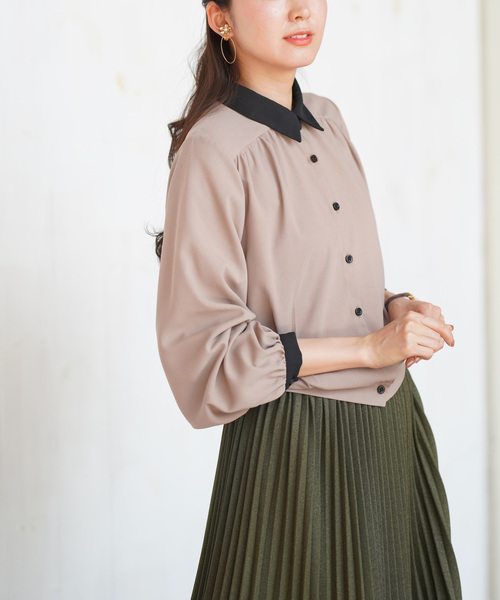 rps（アールピーエス）の「クレリックブラウス（シャツ/ブラウス・レディース・ベージュ/ブラウン/ベージュ系その他2/オフホワイト・M）」の14枚目の写真