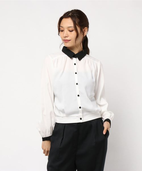 rps（アールピーエス）の「クレリックブラウス（シャツ/ブラウス・レディース・ベージュ/ブラウン/ベージュ系その他2/オフホワイト・M）」の15枚目の写真