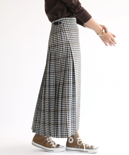 TARA MILLS × LOCHCARRON チェック ロングスカート 英国製 TARA MILLS × LOCHCARRON チェック ロングスカート 英国製