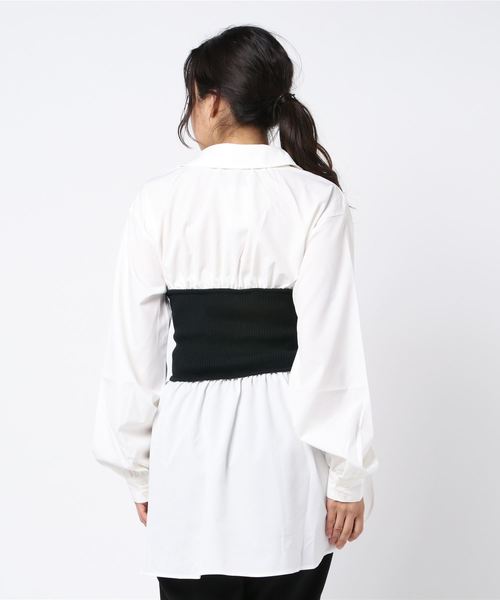 one way（ワンウェイ）の「ニットビスチェレイヤードシャツ（シャツ/ブラウス・レディース・ホワイト/ベージュ/ブラック系その他・M）」の5枚目の写真