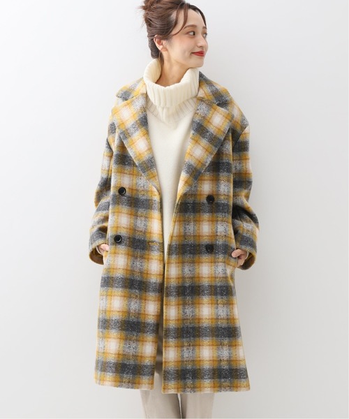 Spick & Span（スピックアンドスパン）の「W起毛カラーチェックコート 