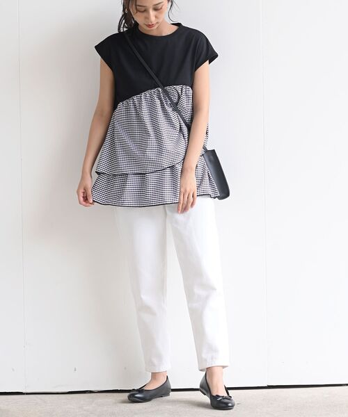 rps（アールピーエス）の「ラップウエストデニムマムパンツ（デニムパンツ・レディース・ネイビー/ブルー/ブルー系その他/アイボリー/カーキ/ブラウン/パープル/ブラック/ミント/オフホワイト・M/L）」の17枚目の写真