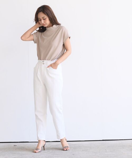 rps（アールピーエス）の「ラップウエストデニムマムパンツ（デニムパンツ・レディース・ネイビー/ブルー/ブルー系その他/アイボリー/カーキ/ブラウン/パープル/ブラック/ミント/オフホワイト・M/L）」の19枚目の写真