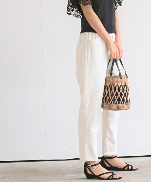 rps（アールピーエス）の「ラップウエストデニムマムパンツ（デニムパンツ・レディース・ネイビー/ブルー/ブルー系その他/アイボリー/カーキ/ブラウン/パープル/ブラック/ミント/オフホワイト・M/L）」の22枚目の写真