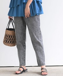 ラップウエストデニムマムパンツ