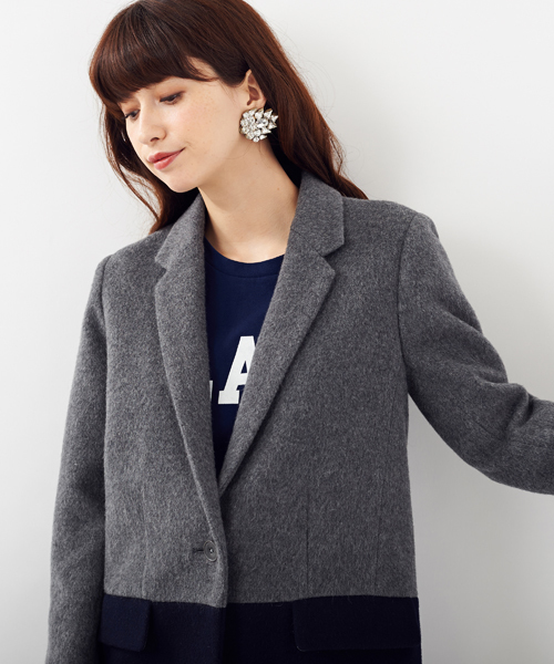 Another Edition（アナザーエディション）の「ウール 1ボタン チェスター 2カラー コート/AE Ｗ １Ｂﾁｪｽﾀｰ２ｶﾗｰ CT（チェスターコート・レディース・その他1・SMALL/MEDIUM）」の4枚目の写真