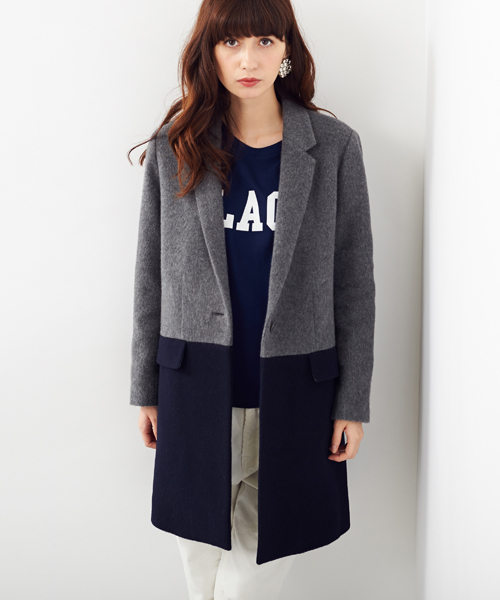 Another Edition（アナザーエディション）の「ウール 1ボタン チェスター 2カラー コート/AE Ｗ １Ｂﾁｪｽﾀｰ２ｶﾗｰ CT（チェスターコート・レディース・その他1・SMALL/MEDIUM）」の8枚目の写真