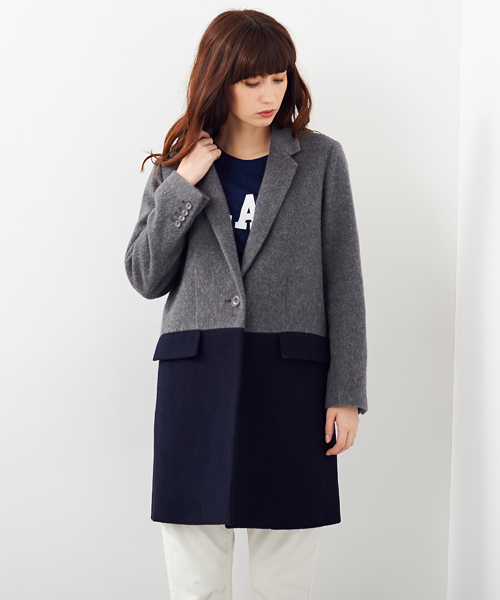 Another Edition（アナザーエディション）の「ウール 1ボタン チェスター 2カラー コート/AE Ｗ １Ｂﾁｪｽﾀｰ２ｶﾗｰ CT（チェスターコート・レディース・その他1・SMALL/MEDIUM）」の9枚目の写真