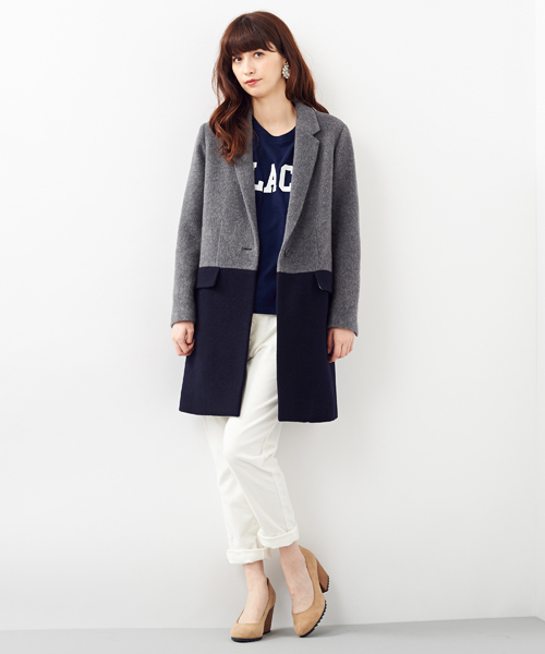Another Edition（アナザーエディション）の「ウール 1ボタン チェスター 2カラー コート/AE Ｗ １Ｂﾁｪｽﾀｰ２ｶﾗｰ CT（チェスターコート・レディース・その他1・SMALL/MEDIUM）」の3枚目の写真