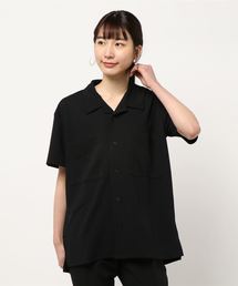 梨地オープン半袖シャツ