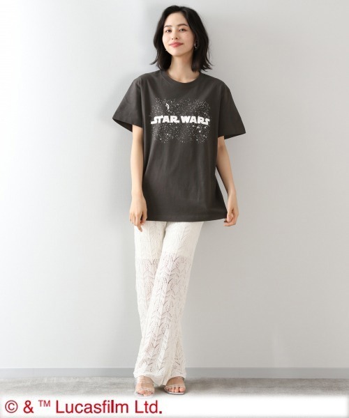 LOWRYS FARM（ローリーズファーム）の「ＣＩＮＥＭＡロゴＴＥＥ　878532（Tシャツ/カットソー・レディース・チャコールグレー/オフホワイト/グレー系その他・FREE）」の8枚目の写真