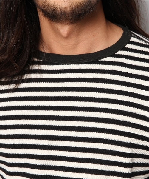 JOURNAL STANDARD relume(ジャーナルスタンダード レリューム)の「PIG&ROOSTER / ピッグ&ルースター: OLD WAFFLE CREW / カットソー(Tシャツ/カットソー・メンズ・ブラック/ホワイト/カーキ/オリーブ・42/40)」の9枚目の写真