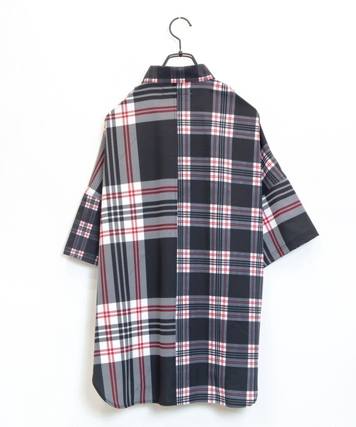 GALLIS ADDICTION（ガリスアディクション）の「GA切替チェック半袖シャツ（シャツ/ブラウス・メンズ・ブラック/ベージュ・FREE）」の3枚目の写真