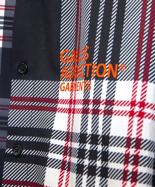 GALLIS ADDICTION（ガリスアディクション）の「GA切替チェック半袖シャツ（シャツ/ブラウス・メンズ・ブラック/ベージュ・FREE）」の6枚目の写真