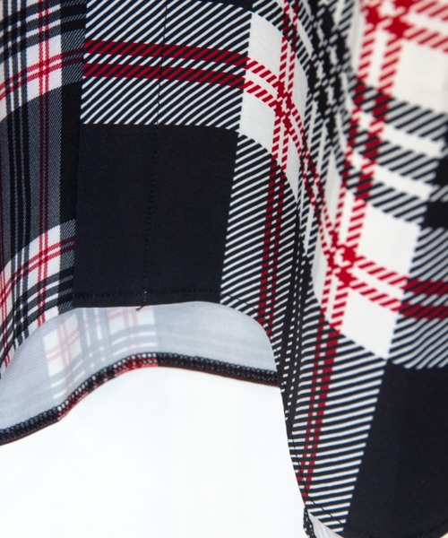 GALLIS ADDICTION（ガリスアディクション）の「GA切替チェック半袖シャツ（シャツ/ブラウス・メンズ・ブラック/ベージュ・FREE）」の7枚目の写真