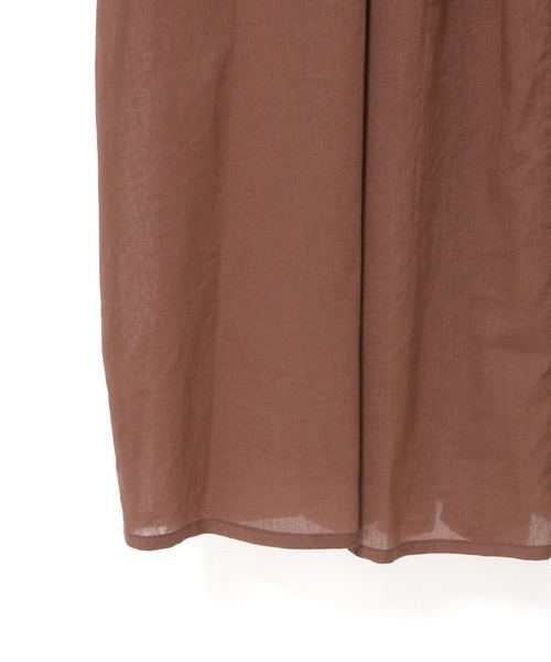 ADAM ET ROPE'（アダムエロペ）の「コットンボイルギャザーワンピース（ワンピース・レディース・ダークブラウン/パープル・FREE）」の16枚目の写真