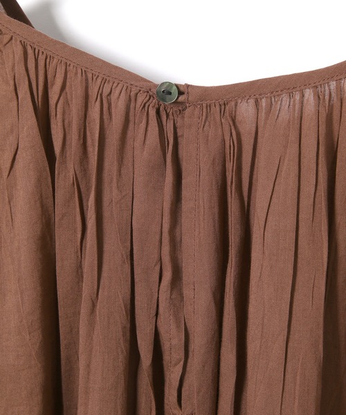 ADAM ET ROPE'（アダムエロペ）の「コットンボイルギャザーワンピース（ワンピース・レディース・ダークブラウン/パープル・FREE）」の19枚目の写真