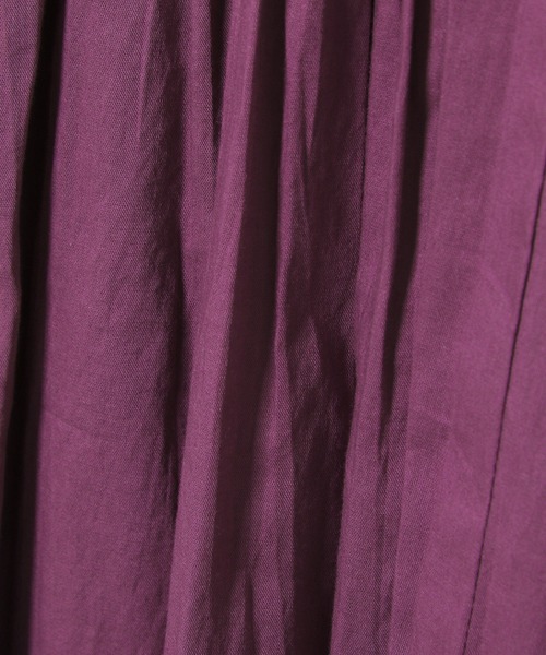 ADAM ET ROPE'（アダムエロペ）の「コットンボイルギャザーワンピース（ワンピース・レディース・ダークブラウン/パープル・FREE）」の6枚目の写真