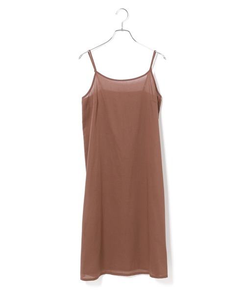 ADAM ET ROPE'（アダムエロペ）の「コットンボイルギャザーワンピース（ワンピース・レディース・ダークブラウン/パープル・FREE）」の4枚目の写真