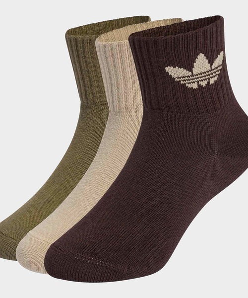 adidas（アディダス）の「ミッドカット アンクルソックス 3足組 / アディダスオリジナルス adidas Originals（ソックス/靴下・キッズ・ホワイト×ブルー/ホワイト×ピンク/ピンク系その他/ホワイト×ネイビー/ホワイト×ライム/ホワイト×ライトピンク/ホワイト系その他/ホワイト系その他2/ブルー/ホワイト/ピンク/ブルー系その他/グレー/ホワイト系その他3/カーキ/グリーン系その他・SMALL/kids-M/kids-S/kids-XS/kids-L/kids-XL/kids-XXL）」の12枚目の写真