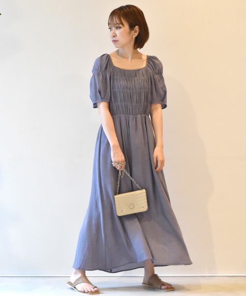 w closet（ダブルクローゼット）の「変わり織りシャーリング後ろリボン 