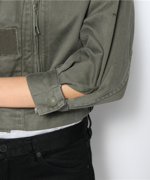 CIAOPANIC（チャオパニック）の「【Ciaopanic】F2ショートジャケット（ミリタリージャケット・レディース・カーキ/その他21・FREE）」の8枚目の写真