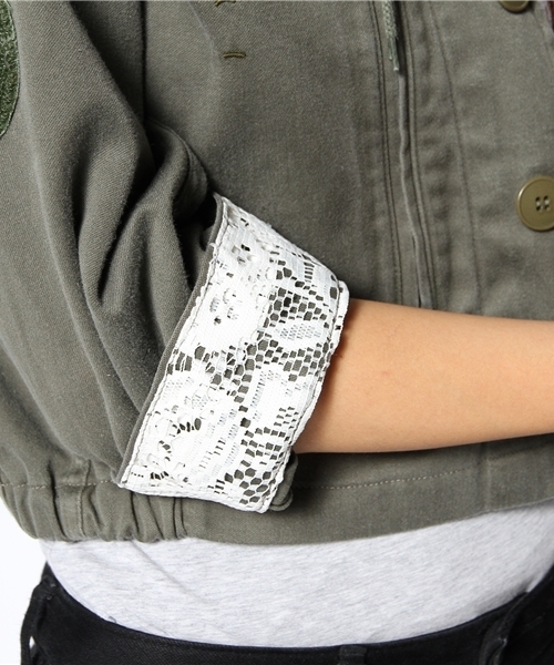 CIAOPANIC（チャオパニック）の「【Ciaopanic】F2ショートジャケット（ミリタリージャケット・レディース・カーキ/その他21・FREE）」の9枚目の写真