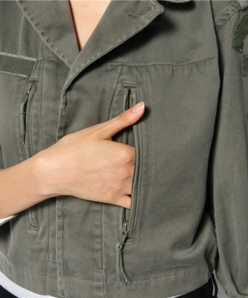 CIAOPANIC（チャオパニック）の「【Ciaopanic】F2ショートジャケット（ミリタリージャケット・レディース・カーキ/その他21・FREE）」の10枚目の写真