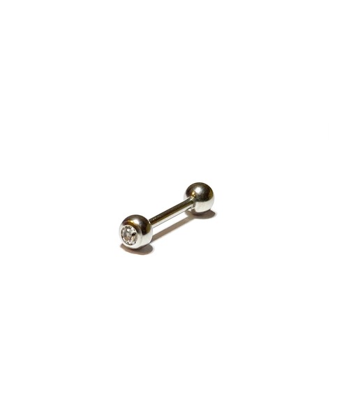 MORPH(モルフ)の「MORPH モルフ スワロフスキーボディピアスキャッチ 16ゲージ 4mm SILVER(ピアス(片耳用)・メンズ・ブラック/ライトピンク/ローズ/レインボー/レッド/ライトグリーン/ラベンダー/ブルー/バイオレット/エメラルド/クリア/スカイブルー・4)」の11枚目の写真