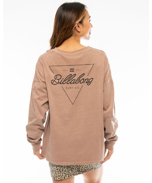 BILLABONG(ビラボン)の「BILLABONG レディース L/S TEE ルーズロンT【2020年秋冬モデル】/ビラボン 長袖 ロンT バックプリント(Tシャツ/カットソー・レディース・ブラック/オフホワイト/ピンク/ベージュ・MEDIUM/LARGE)」の4枚目の写真