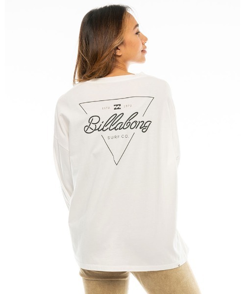 BILLABONG(ビラボン)の「BILLABONG レディース L/S TEE ルーズロンT【2020年秋冬モデル】/ビラボン 長袖 ロンT バックプリント(Tシャツ/カットソー・レディース・ブラック/オフホワイト/ピンク/ベージュ・MEDIUM/LARGE)」の2枚目の写真