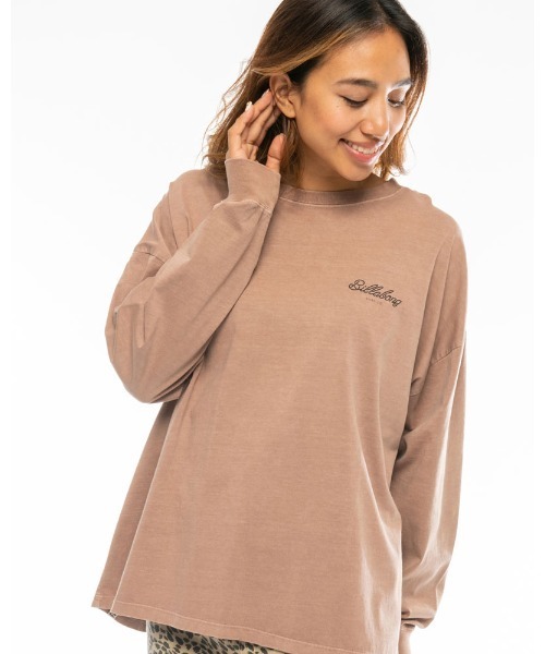 BILLABONG(ビラボン)の「BILLABONG レディース L/S TEE ルーズロンT【2020年秋冬モデル】/ビラボン 長袖 ロンT バックプリント(Tシャツ/カットソー・レディース・ブラック/オフホワイト/ピンク/ベージュ・MEDIUM/LARGE)」の15枚目の写真