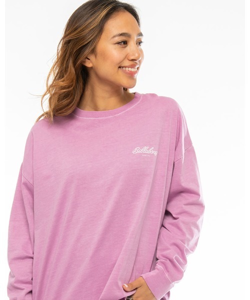 BILLABONG(ビラボン)の「BILLABONG レディース L/S TEE ルーズロンT【2020年秋冬モデル】/ビラボン 長袖 ロンT バックプリント(Tシャツ/カットソー・レディース・ブラック/オフホワイト/ピンク/ベージュ・MEDIUM/LARGE)」の12枚目の写真