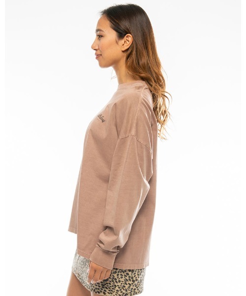BILLABONG(ビラボン)の「BILLABONG レディース L/S TEE ルーズロンT【2020年秋冬モデル】/ビラボン 長袖 ロンT バックプリント(Tシャツ/カットソー・レディース・ブラック/オフホワイト/ピンク/ベージュ・MEDIUM/LARGE)」の5枚目の写真