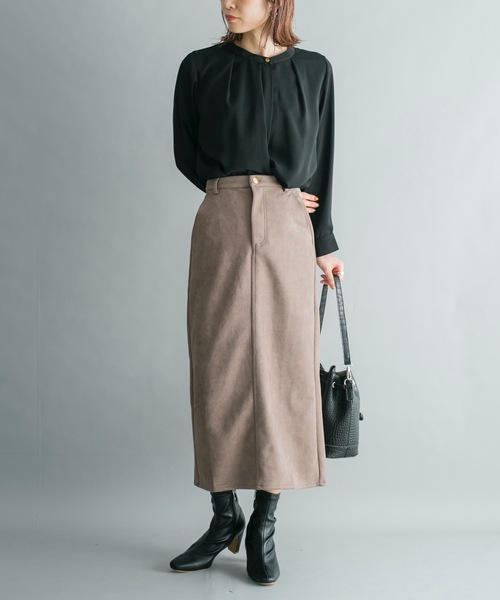 prose verse（プロズヴェール）の「フロントボタンタックブラウス（シャツ/ブラウス・レディース・ブラック/ベージュ/ピンク/ブルー・ﾌﾘ-）」の19枚目の写真