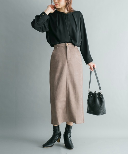 prose verse（プロズヴェール）の「フロントボタンタックブラウス（シャツ/ブラウス・レディース・ブラック/ベージュ/ピンク/ブルー・ﾌﾘ-）」の18枚目の写真