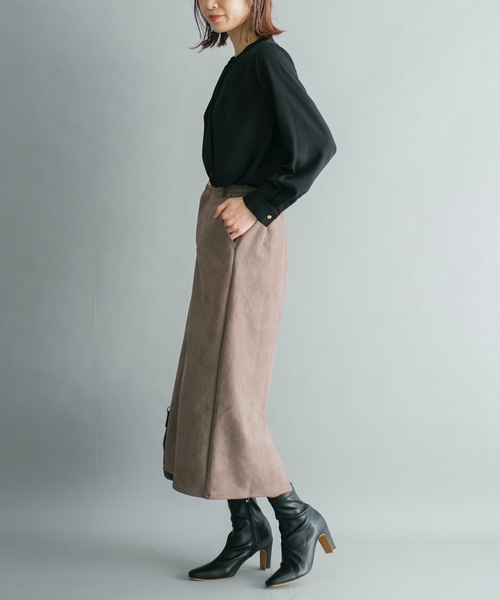 prose verse（プロズヴェール）の「フロントボタンタックブラウス（シャツ/ブラウス・レディース・ブラック/ベージュ/ピンク/ブルー・ﾌﾘ-）」の17枚目の写真