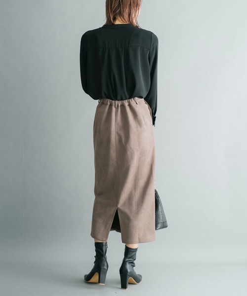 prose verse（プロズヴェール）の「フロントボタンタックブラウス（シャツ/ブラウス・レディース・ブラック/ベージュ/ピンク/ブルー・ﾌﾘ-）」の15枚目の写真