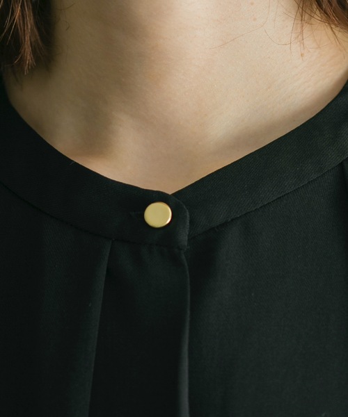 prose verse（プロズヴェール）の「フロントボタンタックブラウス（シャツ/ブラウス・レディース・ブラック/ベージュ/ピンク/ブルー・ﾌﾘ-）」の10枚目の写真