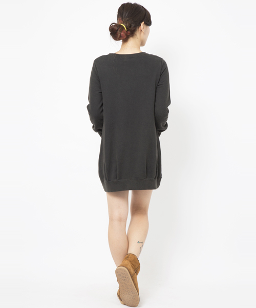 X-girl(エックスガール)の「WASHED SWEAT DRESS(ワンピース・レディース・ブラック/アッシュ/グリーン/ライトブルー・2/1)」の6枚目の写真
