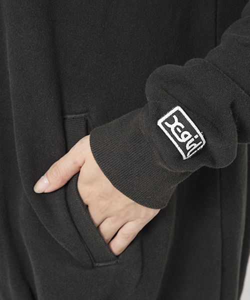 X-girl(エックスガール)の「WASHED SWEAT DRESS(ワンピース・レディース・ブラック/アッシュ/グリーン/ライトブルー・2/1)」の8枚目の写真