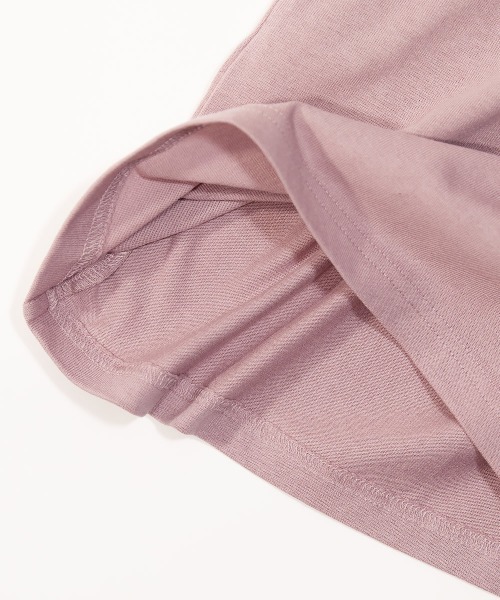 devirock（デビロック）の「バックロゴプリント 半袖ワンピース（ワンピース・キッズ・パープル系その他/グレイッシュブルー/ブルーグレー/グリーン系その他/ラベンダー/ブラック/ブルー系その他/グレー系その他/チャコール/スモークピンク・130cm/140cm/110cm/120cm/100cm/150cm/160cm）」の21枚目の写真