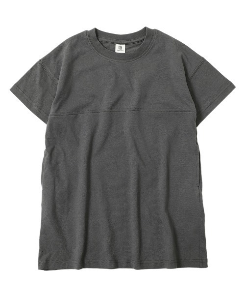 devirock（デビロック）の「バックロゴプリント 半袖ワンピース（ワンピース・キッズ・パープル系その他/グレイッシュブルー/ブルーグレー/グリーン系その他/ラベンダー/ブラック/ブルー系その他/グレー系その他/チャコール/スモークピンク・130cm/140cm/110cm/120cm/100cm/150cm/160cm）」の12枚目の写真