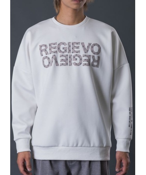 REGIEVO(レジエボ)の「REGIEVO ロゴプリントビッグシルエットトレーナー(スウェット・メンズ・ブラック/オフホワイト・M/L/XL)」の13枚目の写真