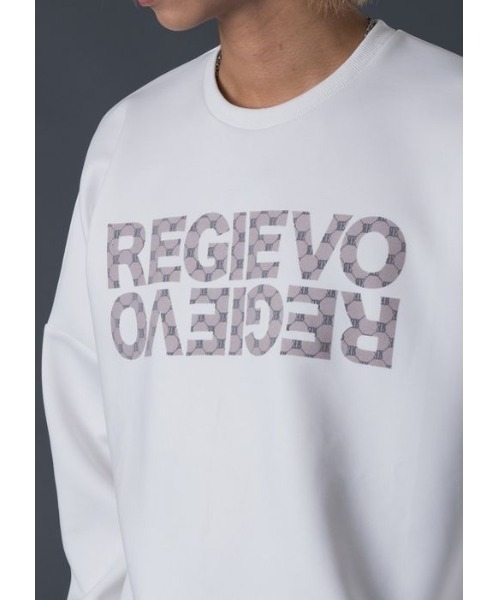 REGIEVO(レジエボ)の「REGIEVO ロゴプリントビッグシルエットトレーナー(スウェット・メンズ・ブラック/オフホワイト・M/L/XL)」の15枚目の写真