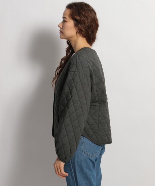 niko and...(ニコアンド)の「ライナーキルティングカーディガン(カーディガン/ボレロ・レディース・チャコール/オリーブ/ラベンダー・MEDIUM/LARGE)」の8枚目の写真