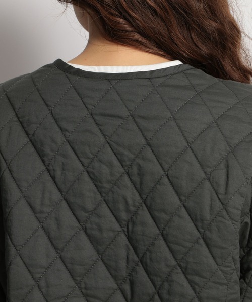 niko and...(ニコアンド)の「ライナーキルティングカーディガン(カーディガン/ボレロ・レディース・チャコール/オリーブ/ラベンダー・MEDIUM/LARGE)」の15枚目の写真