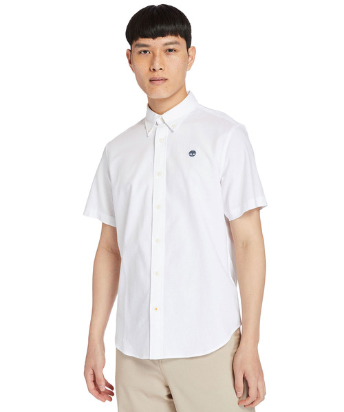 Timberland（ティンバーランド）の「メンズ 半袖 ゲイル リバー オックスフォード シャツ（シャツ/ブラウス・メンズ・ブルー/ダークブルー/ホワイト・MEDIUM/LARGE/X-LARGE/SMALL/X-SMALL/XX-LARGE）」の2枚目の写真