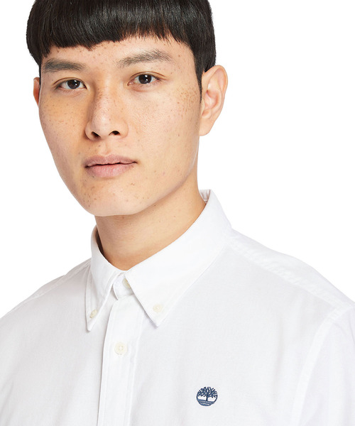 Timberland（ティンバーランド）の「メンズ 半袖 ゲイル リバー オックスフォード シャツ（シャツ/ブラウス・メンズ・ブルー/ダークブルー/ホワイト・MEDIUM/LARGE/X-LARGE/SMALL/X-SMALL/XX-LARGE）」の9枚目の写真