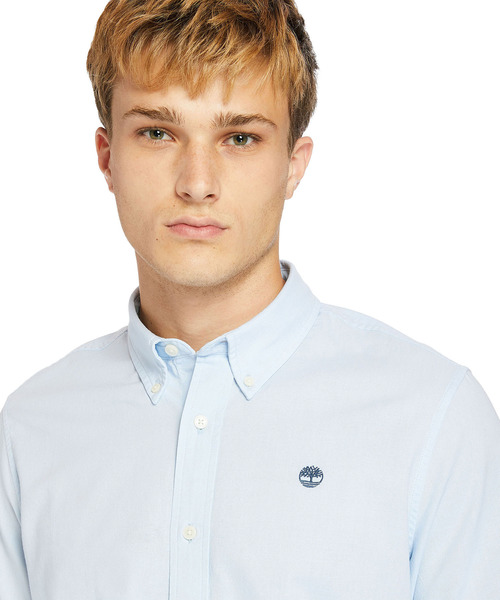 Timberland（ティンバーランド）の「メンズ 半袖 ゲイル リバー オックスフォード シャツ（シャツ/ブラウス・メンズ・ブルー/ダークブルー/ホワイト・MEDIUM/LARGE/X-LARGE/SMALL/X-SMALL/XX-LARGE）」の13枚目の写真